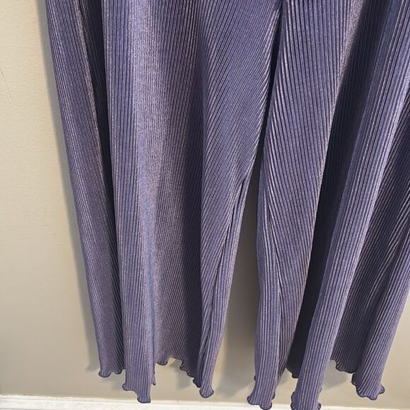 The zig zag stripe size 2xl purple  Ribbed Wide-Leg Pants - Picture 3 of 4